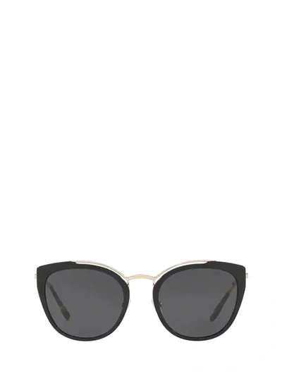 Prada Pr 20us Pale Gold / Black Female Sunglasses In . | ModeSens