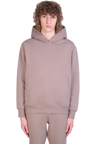 Shop Theory Sweatshirt In Taupe Cotton In Gray