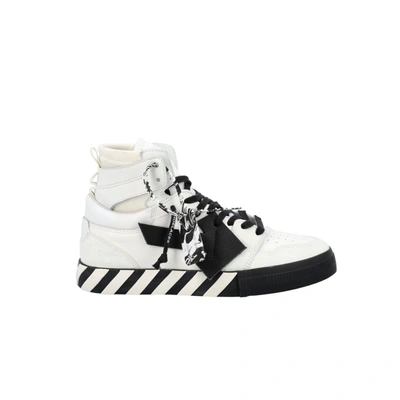 Shop Off-white Off White High Top Vulcanized Sneakers In White Black