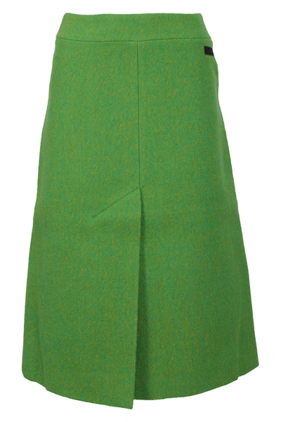 Shop Ganni Lana Midi In Verde