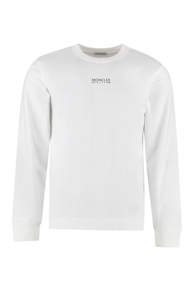 Shop Moncler Genius 6 Moncler 1017 Alyx 9sm - Cotton Crew-neck T-shirt In White