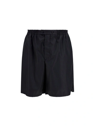 Shop Prada Bermuda Shorts In Nero