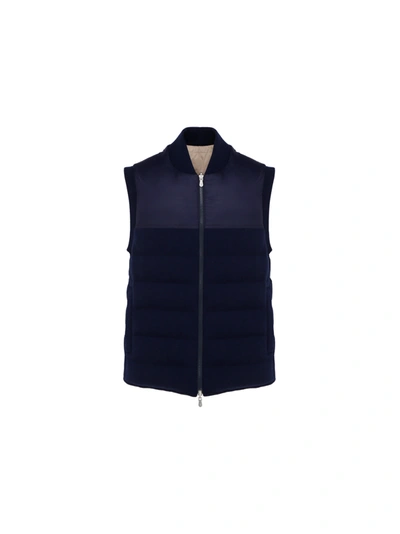 Shop Brunello Cucinelli Vest In Blue