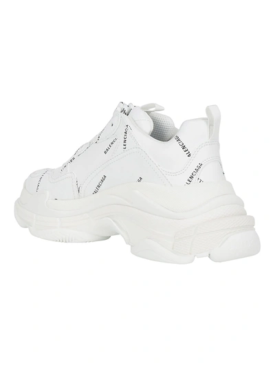 Shop Balenciaga Triple S Sneakers In White/black