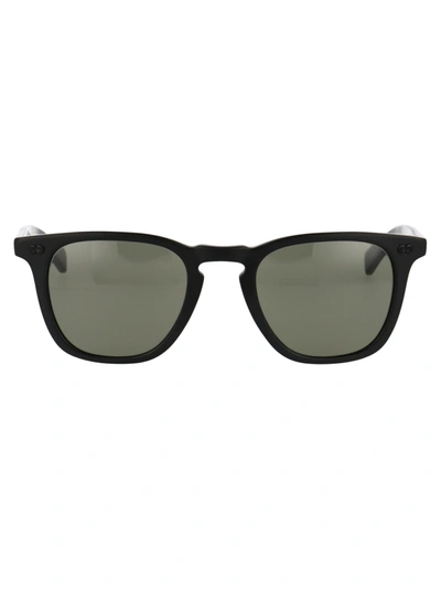 Shop Garrett Leight Brooks X 48 Sunglasses In Mbk/pgy Mat Black/p Grey
