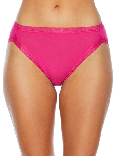 Shop Natori Bliss Cotton French Cut In Electric Pink