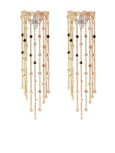 Shop Pasquale Bruni 18kt Rose Gold, White And Yellow Gold Ama Earrings In Rosa