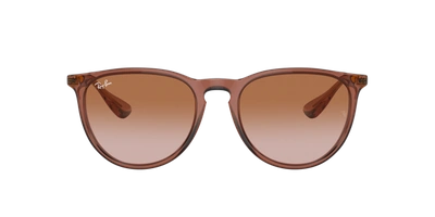 Ray Ban Erika Classic Sunglasses Brown Frame Brown Lenses 54-18 In Braun Verlaufstönung