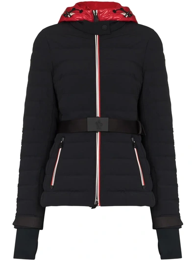 Shop Moncler Bruche Belted-waist Ski Jacket In Black