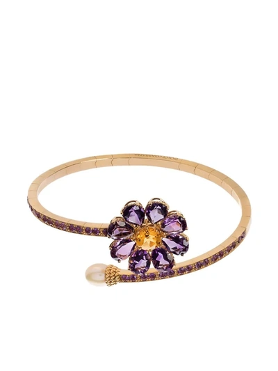 Shop Dolce & Gabbana Spring 18kt Yellow Gold Multi-stone Bracelet