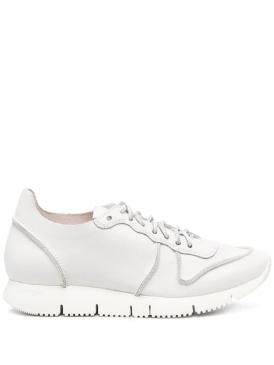 Shop Buttero Lace-up Leather Sneakers In White