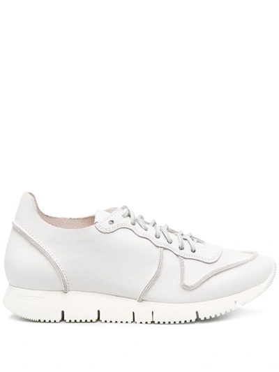 Buttero Lace-up Leather Sneakers In White