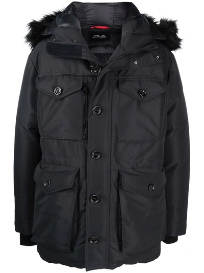 Shop Lauren Ralph Lauren Alistar Padded Coat In Black