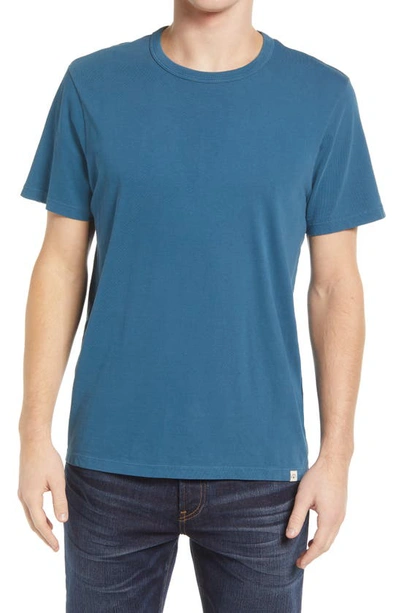 Shop Madewell Garment Dyed Allday Crewneck T-shirt In Recycled Blue