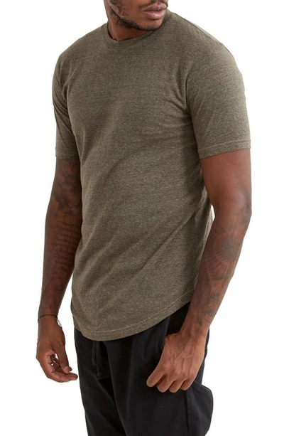Shop Goodlife Overdyed Triblend Scallop Crew T-shirt In Timber