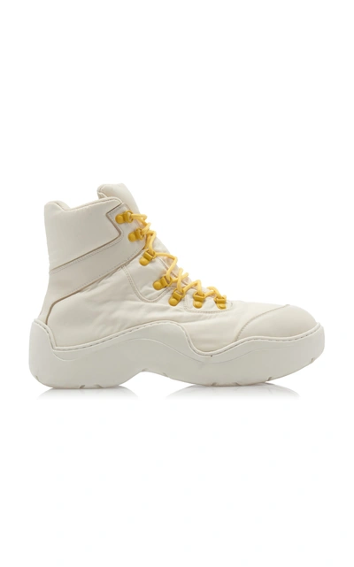 Shop Bottega Veneta Puddle Bomber Boots In White