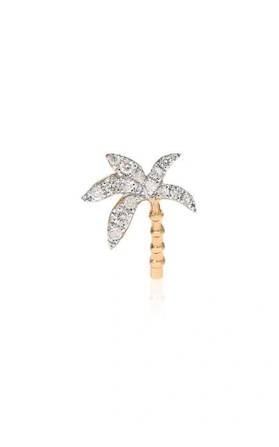 Shop Yvonne Léon 18k Gold Diamond Single Earring In White