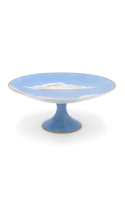 Shop Jonathan Hansen X Marie Daã¢ge Ciels Bleus Cake Stand In Blue