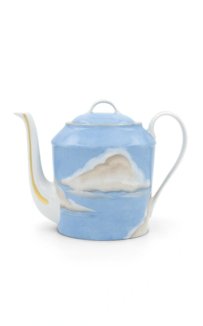 Shop Jonathan Hansen X Marie Daã¢ge Ciels Bleus Teapot In Blue