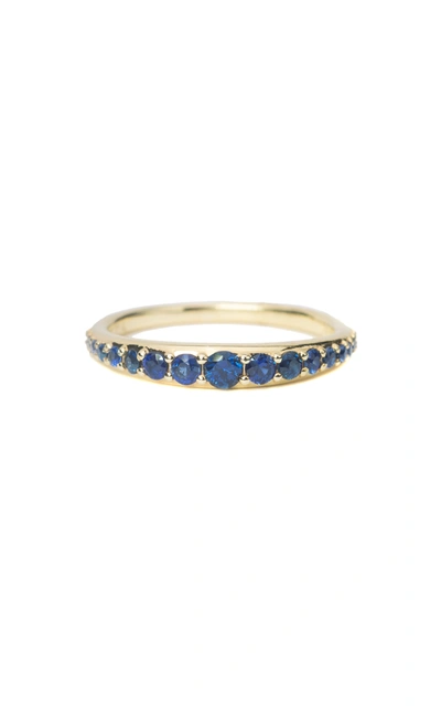 Shop Ila Bali Sapphire 14k Yellow Gold Ring In Blue