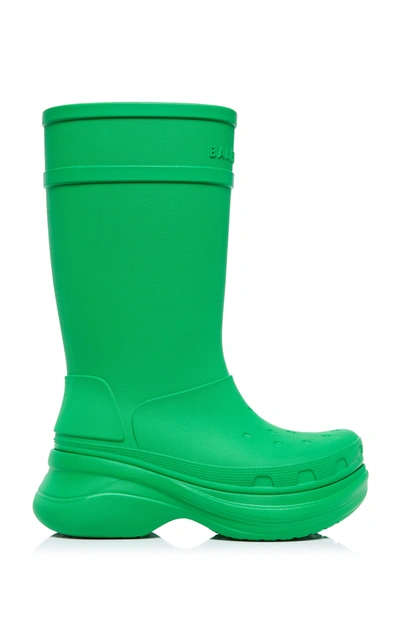 Shop Balenciaga Women's Crocs™ Rubber Boots In Green
