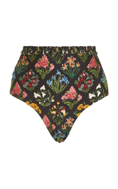 Shop Agua By Agua Bendita Women's Nopal Floral-embroidered Bikini Briefs In Multi