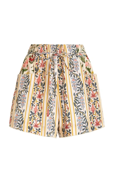 Shop Agua By Agua Bendita Women's Trebol Floral Cotton Mini Shorts In Multi