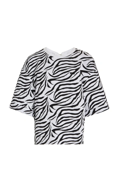 Shop Rotate Birger Christensen Women's Fausta Zebra-print Jersey T-shirt