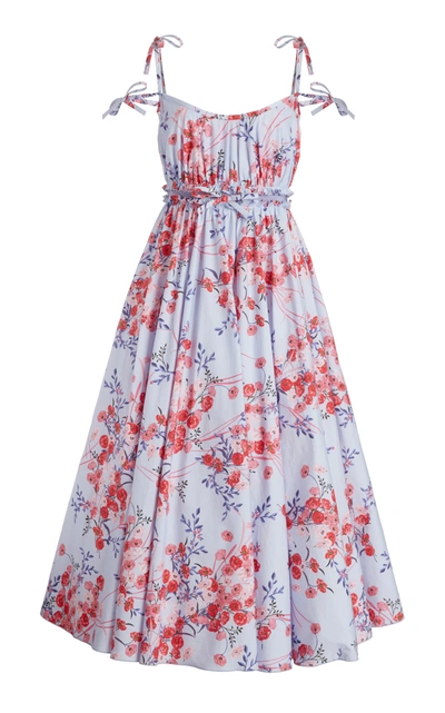 Shop Giambattista Valli Women's Floral Cotton Midi Dress