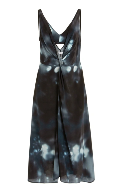 Shop Deveaux Women's Renada Printed Silk Midi Dress In Multi
