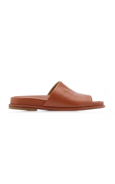 Shop Aeyde Ada Leather Sandals In Brown
