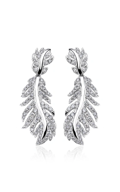 Shop Mimi So Women's Phoenix 18k White Gold Diamond Earrings