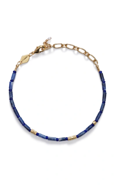 Shop Anni Lu Women's Azzurro Pearl Beaded Bracelet In Blue