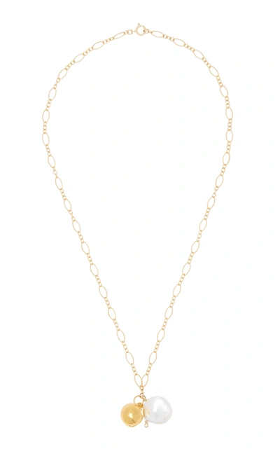 Shop Alighieri Women's The Moon Fever Pearl 24k Gold-plated Necklace