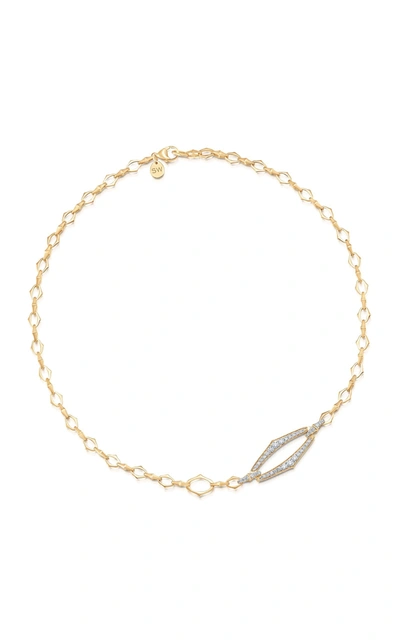Shop Sara Weinstock Women's Lucia Diamond Outline 18k Gold Chain Necklace