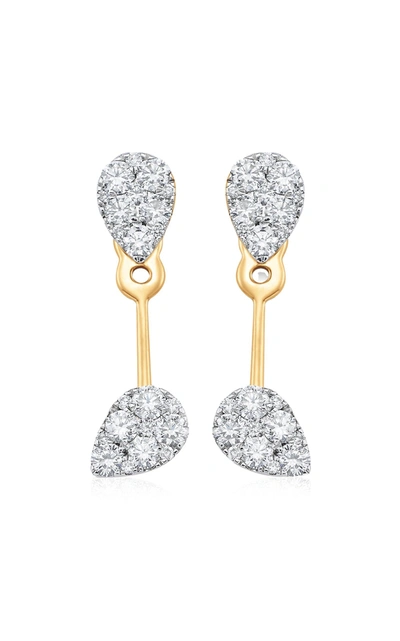 Shop Sara Weinstock Women's Reverie Pear Cluster Jacket Diamond Earrings In Gold
