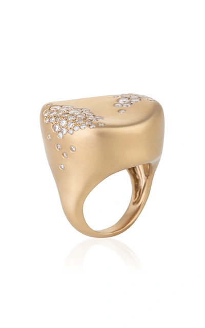 Shop Nada Ghazal Storm Winter 18k Yellow Gold Diamond Ring
