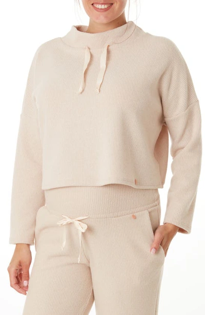 Shop Cache Coeur Sweet Home Crop Maternity Sweater In Oats