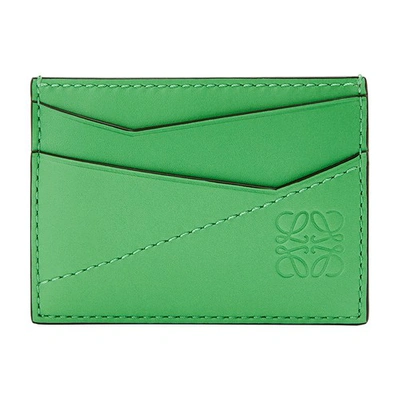 Shop Loewe Puzzle Coin Card Holder In Apple Green