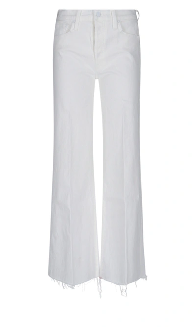 Shop Mother "the Tomcut Roller Fray" Jeans In White