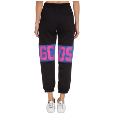 Shop Gcds Women's Sport Tracksuit Trousers   Band Logo In Black