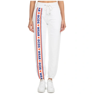 Shop Gcds Women's Sport Tracksuit Trousers   Cute Tape In White