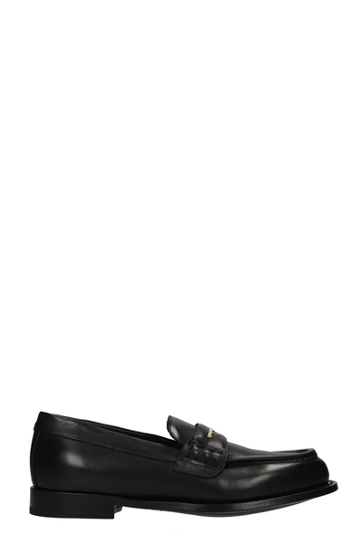 Shop Giuseppe Zanotti Euro Loafer Loafers In Black Leather