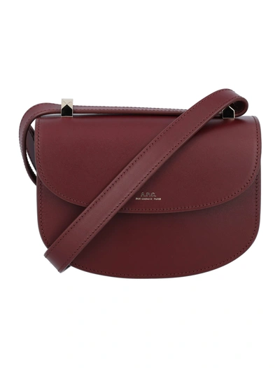 Shop Apc Genève Mini Bag In Wine Red