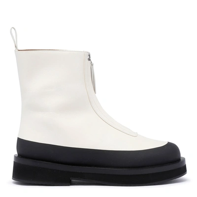 Shop Neous White Leather Malmok Boots