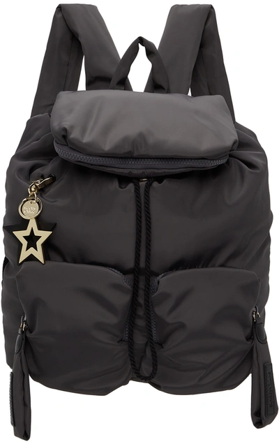 Shop See By Chloé Grey Joy Rider Backpack In 046 Minimal Grey