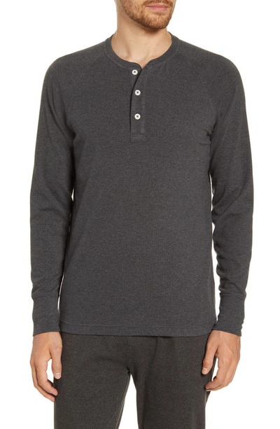 Shop The Normal Brand Puremeso Raglan Henley In Charcoal