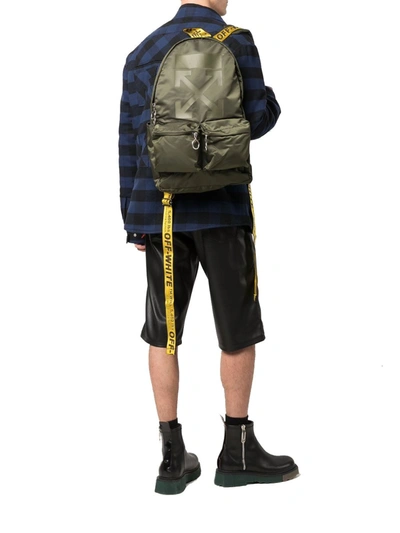 Shop Off-white Men's Green Polyamide Backpack