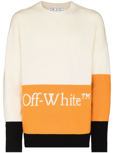 Shop Off-white Men's Orange Wool Sweater