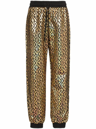Shop Gucci Women's Gold Polyester Joggers